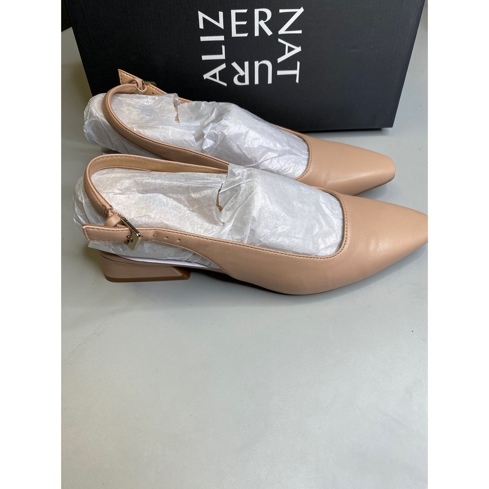 Naturalizer Women's Nude Pointed Toe Slingback Heels